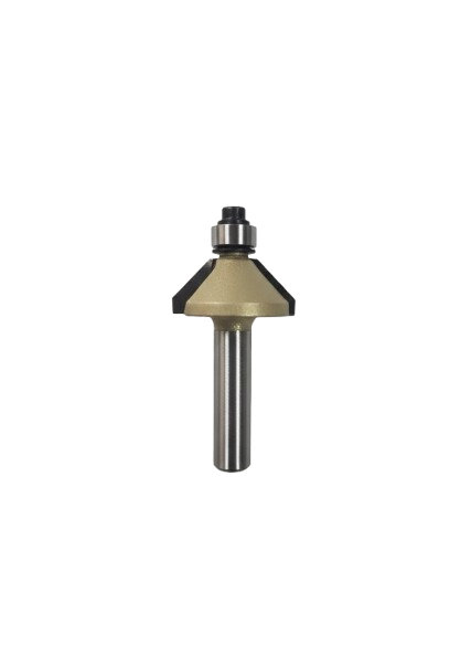 Robustline Chamfer Router Bit - Ball Bearing Woodworking Router Accessory Premium Hardware for Door Cabinet Window Furniture and Interior Use